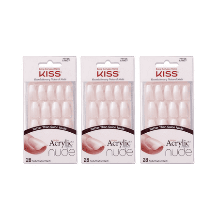 KISS Acrylic Nude French Nails (#KAN07 - 3PACKS)
