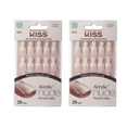 thumbnail image 1 of KISS Acrylic Nude French Nails REAL SHORT (#KAN01 - 2 PACKS), 1 of 1