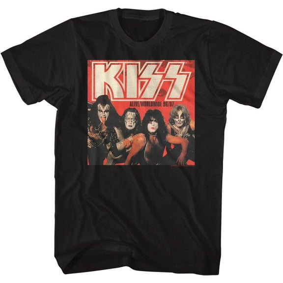 Kiss Alive Worldwide Tour 1996 Men's T Shirt (Large)