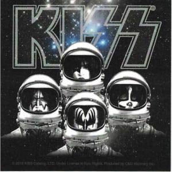 KISS, Astronauts DECAL - Officially Licensed Original Artwork STICKER, 4" x 4"
