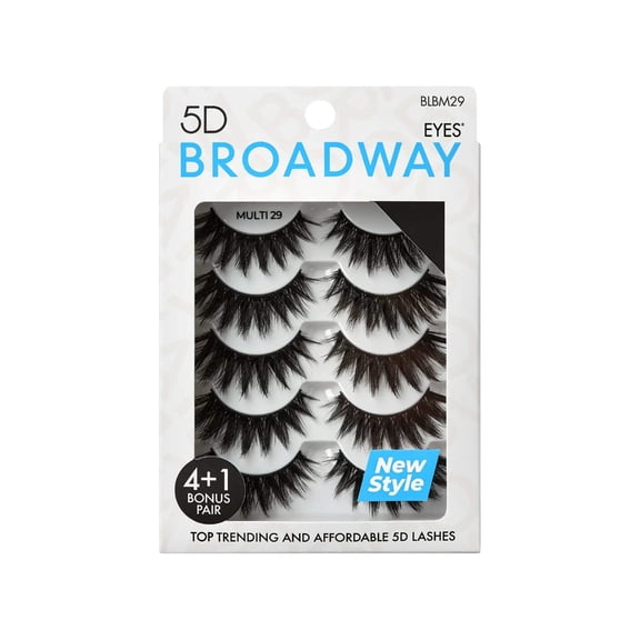 Broadway Eyes Strip False Eyelashes Multipack Fake Eyelashes Natural to Dramatic Look Lash Set 5 Pairs (29)