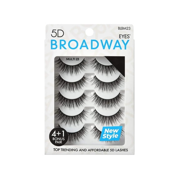 Broadway Eyes Strip False Eyelashes Multipack Fake Eyelashes Natural to Dramatic Look Lash Set 5 Pairs (23)
