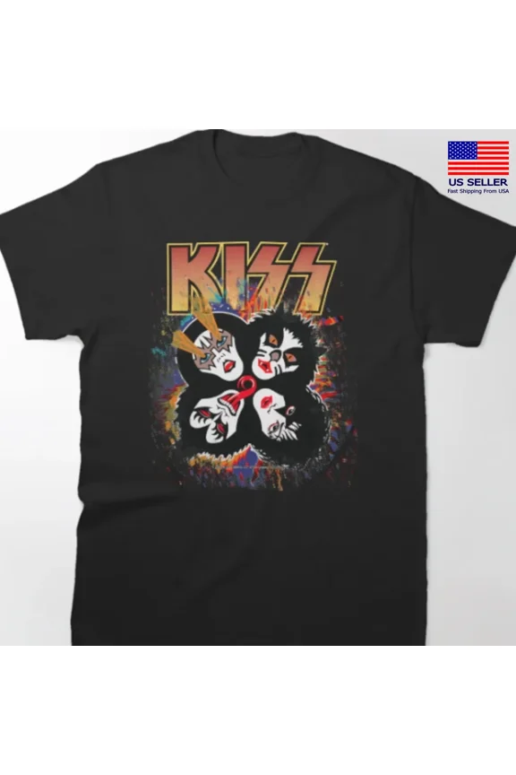KISS Band Vintage Graphic T-Shirt Rock and Roll Band T-shirt