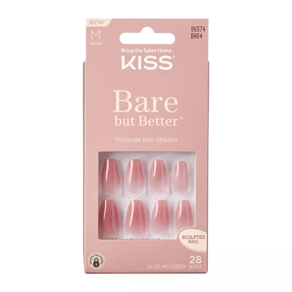 KISS Bare but Better Sculpted Nude Fake Nails, Pink, 28Ct, 3 Pack