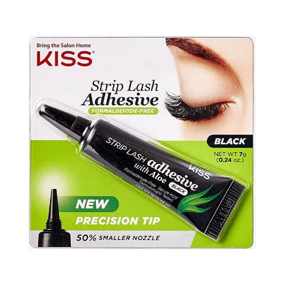 KISS Black Strip Lash Adhesive with Aloe, Dermatologist Tested, Formaldehyde Free, NonIrritant