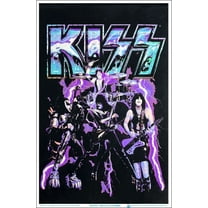 KISS Blue Lightening Blacklight Poster 23" x 35"