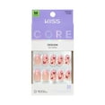 thumbnail image 1 of Kiss Core Design Press On Nails Almond, ‘Signature’, Pink, Medium Length, 32 Count, 1 of 12