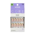 thumbnail image 1 of Kiss Core Design Press On Nails Almond, ‘Together’, Neutral, Medium, 32 Count, 1 of 12