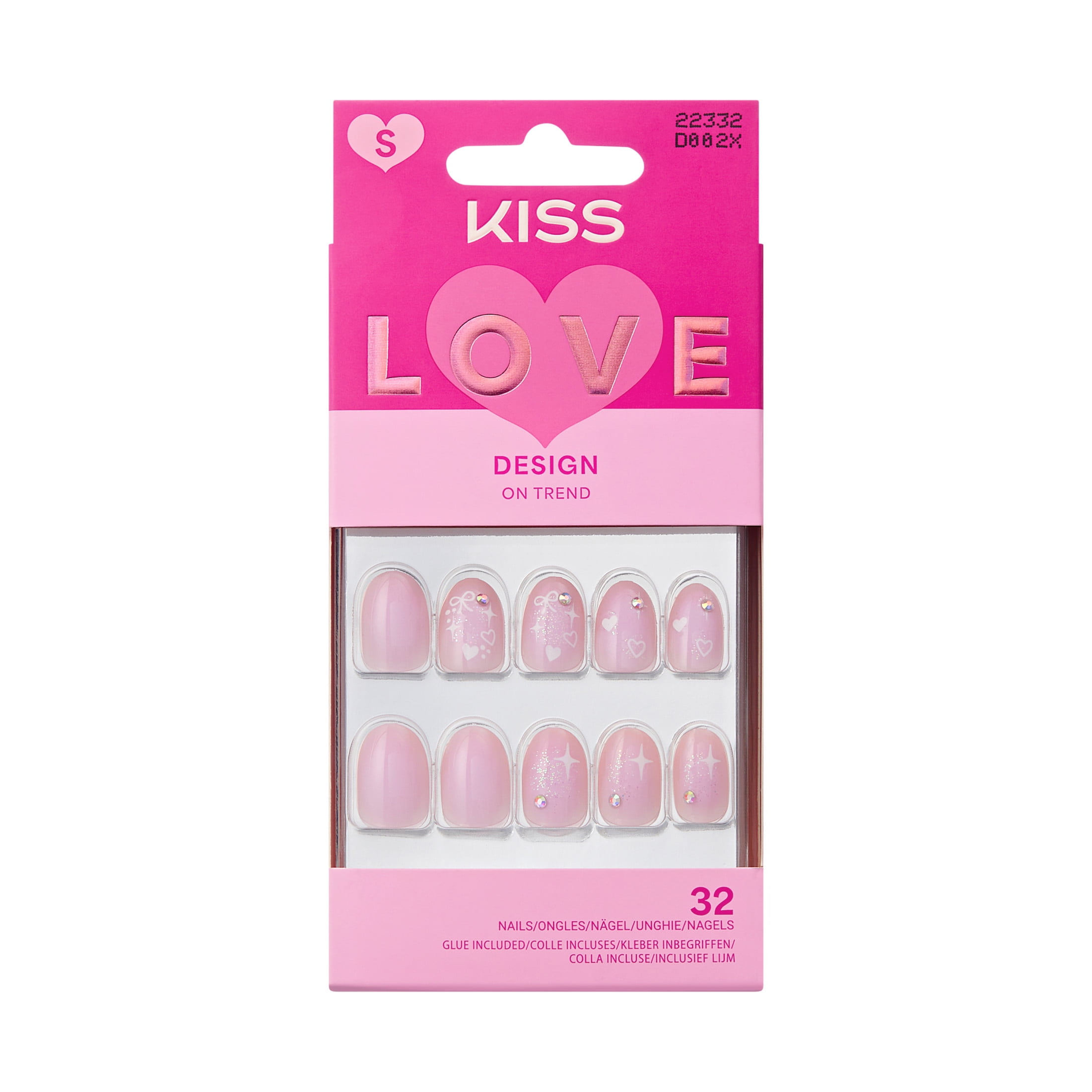KISS CORE Valentine's Day Press on Nails, Love Ever After, Purple
