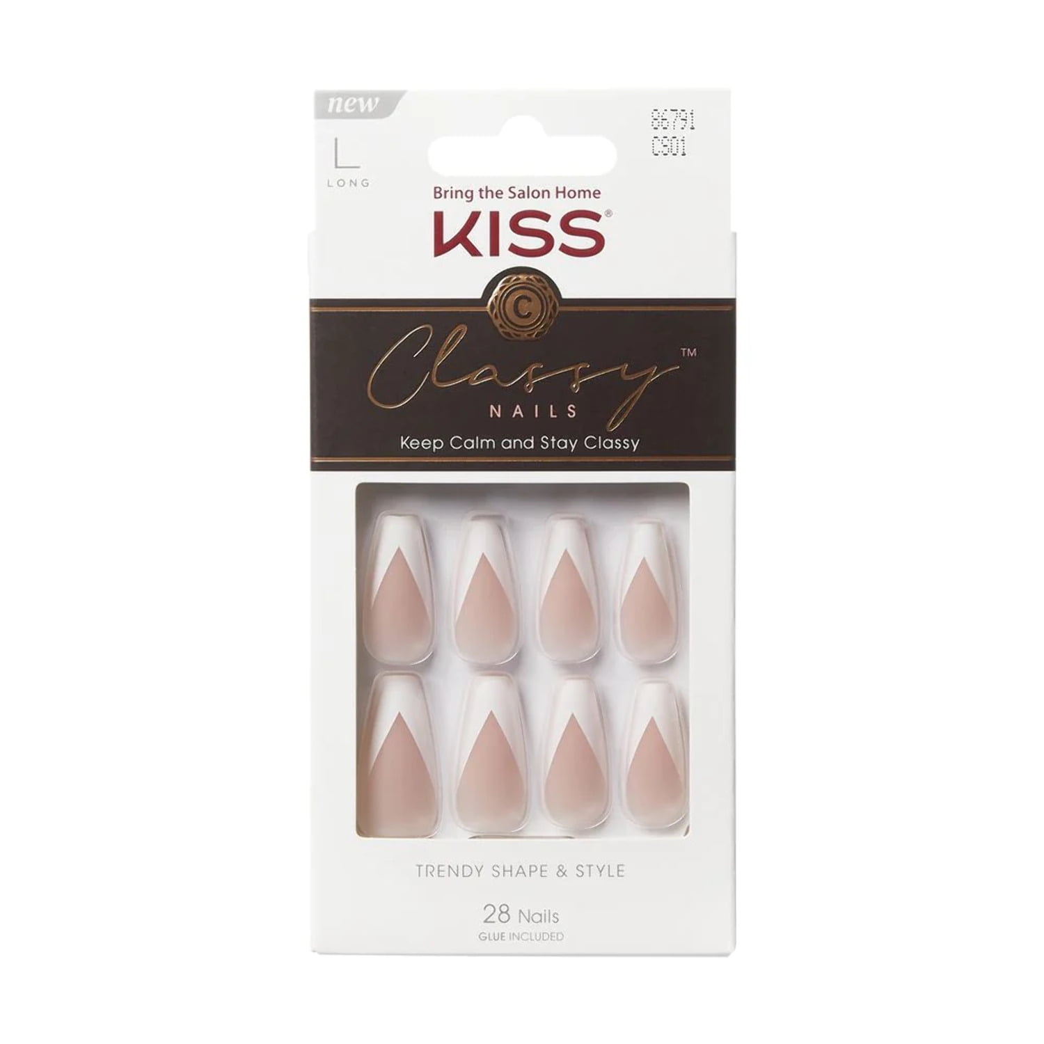 KISS Classy Nails, You're Gorgeous, Long, Coffin - Walmart.com