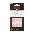 thumbnail image 1 of KISS Classy Premium Press on Nails, Highlights, White, Medium Almond, 30 Count, 1 of 12