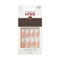 KISS Classy, Press On Nails, Movin', White, Long Square, 28 Count