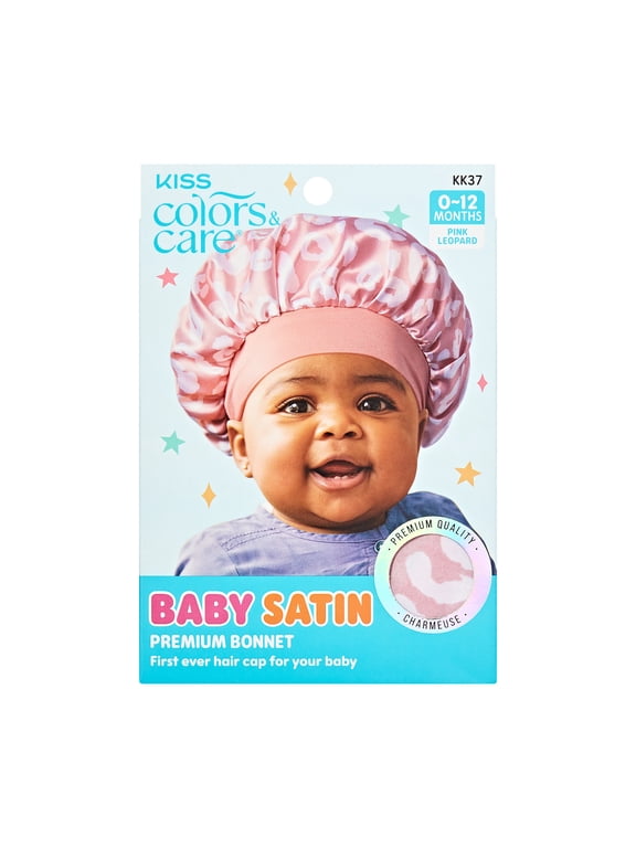 Baby Satin Premium Bonnet, Pink Leopard, Female, Age Group: 0-12 Months