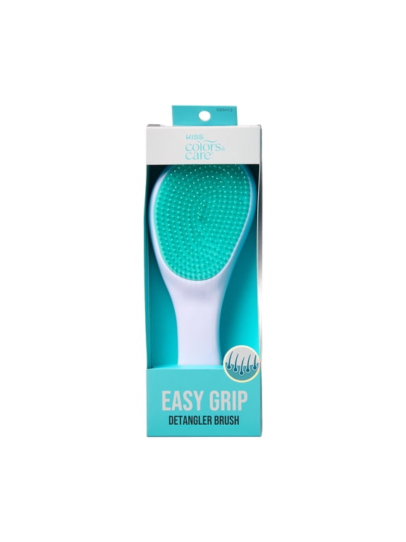 Easy Grip Slip-Proof Ergonomic Handle Detangling Hair Brush, White