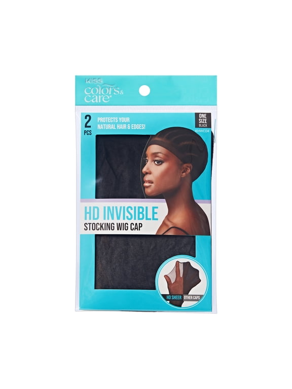 HD Black Stocking Wig Cap, Invisible Lightweight, 2 Pack