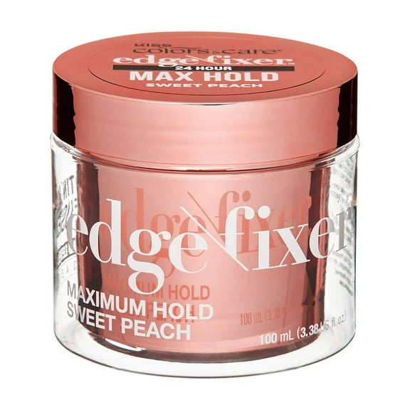 KISS Colors & Care Maximum Hold Edge Fixer,  100 mL (3.38 US fl. oz.) - Sweet Peach