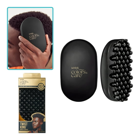 KISS Colors & Care Patent Pending Dense & Curved Twist King - Black