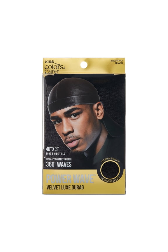 Power Wave Velvet Luxe Durag – Black