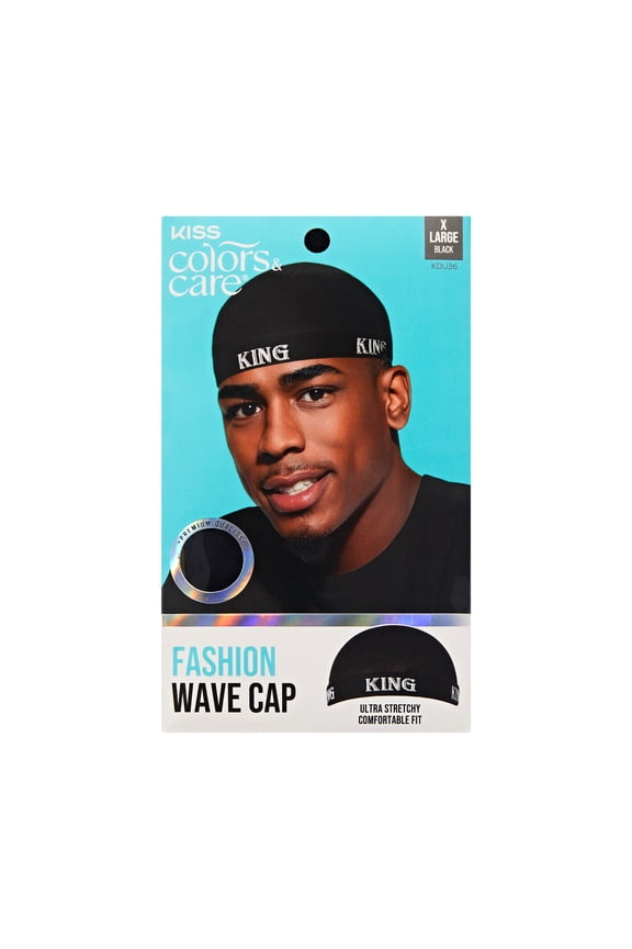 Colors & Care Premium Fashion Wave Cap, Double Compression, X-Large, Black