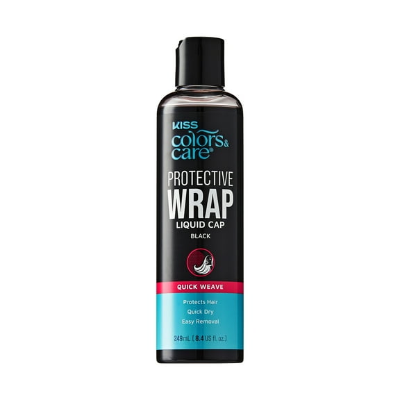 KISS Colors & Care Quick Weave Protective Wrap Liquid Cap, 236mL (8 US fl. oz.) - Black