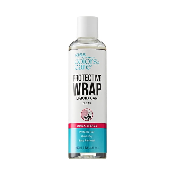KISS Colors & Care Quick Weave Protective Wrap Liquid Cap, 236mL (8 US fl. oz.) - Clear