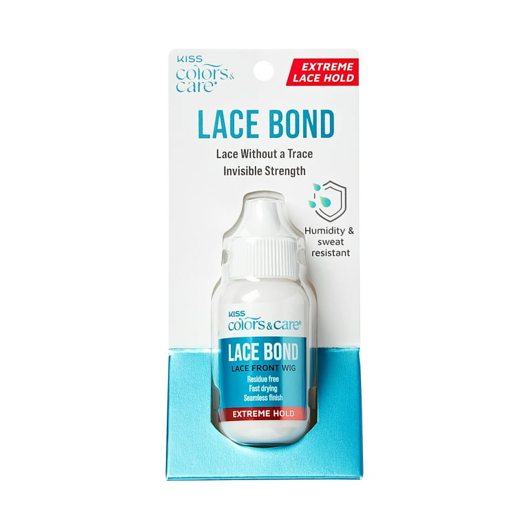 KISS Colors & Care Wig Lace Bond Adhesive Glue, Level 7 Extreme Hold, 1.1  fl. oz., Unisex, 1 per pack