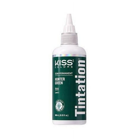 Kiss Colors Semi-Permanent Hair Dye – Hunter Green - 5 oz