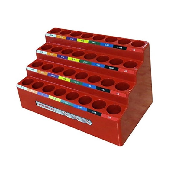 KISS DB Index 1/16-inch - 1/2-inch Color-Coded 32 Drill Bit Slot Index
