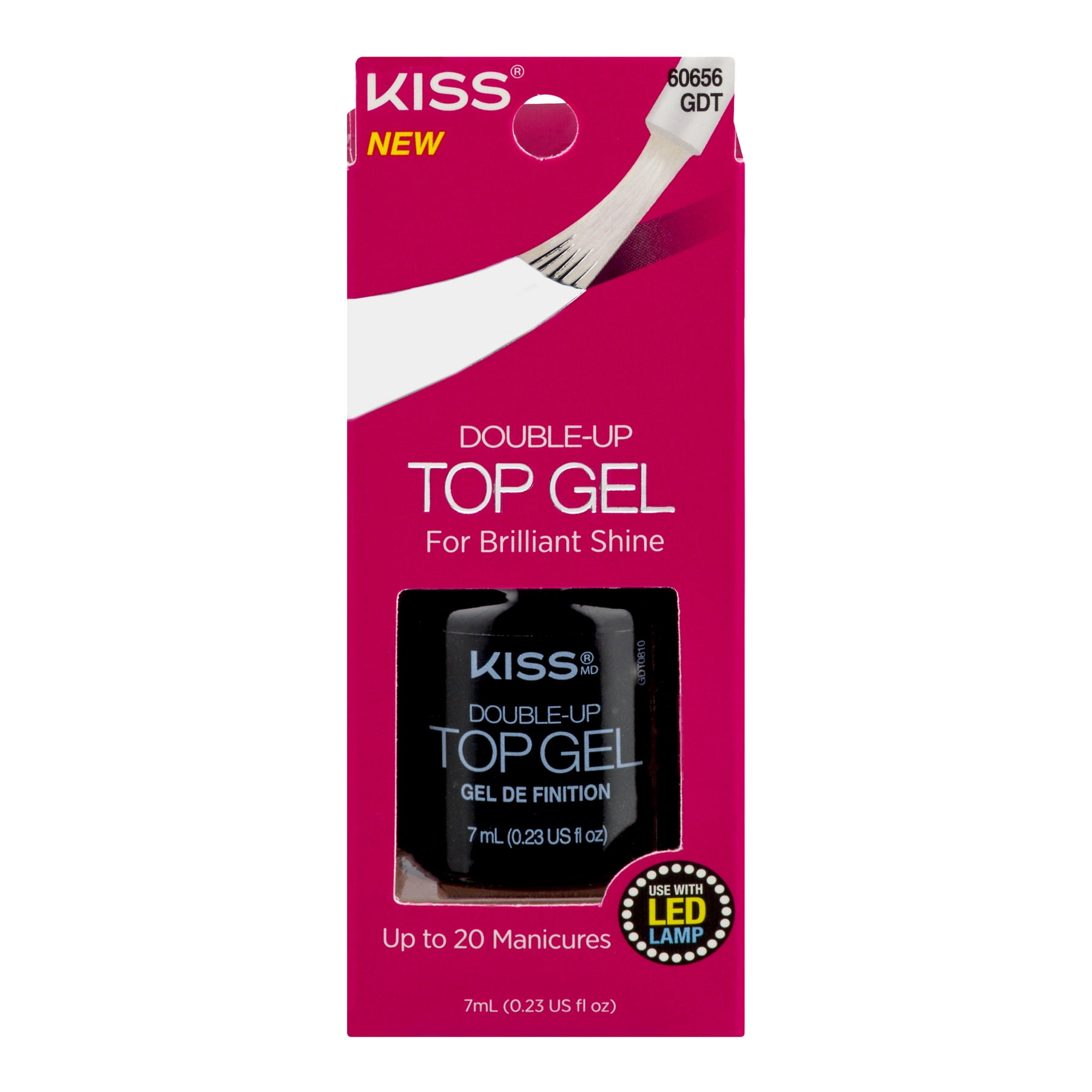 KISS DoubleUp Gel Top Coat , 1.0 Fl. Oz.