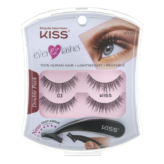 KISS Ever EZ False Eyelashes, Double Pack, 03