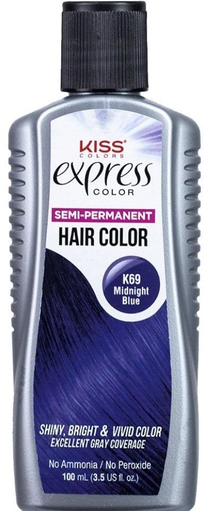 KISS Express Color Semi-Permanent Hair Color, Midnight Blue [K69