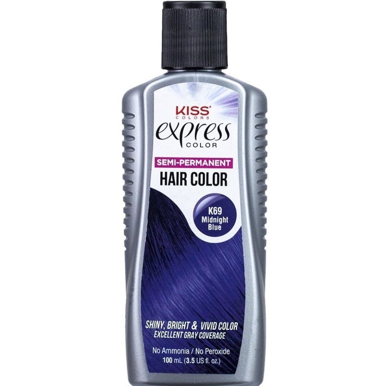 KISS Express Color Semi-Permanent Hair Color, Midnight Blue [K69