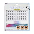 thumbnail image 1 of Kiss Falscara 10mm-14mm False Eyelash Essentials Kit w/ Bond & Seal & Applicator, Soft Natural, Individual Lashes, Black, 36 Lash Clusters, 1 of 13
