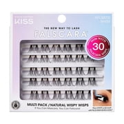 KISS Falscara DIY Eyelash Extensions Multipack, Natural Wispy Wisps, 24 Count