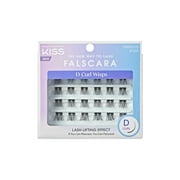 Kiss Falscara False Eyelashes Lash Extension Kit, Black, Style D Curl, 24 Lash Clusters