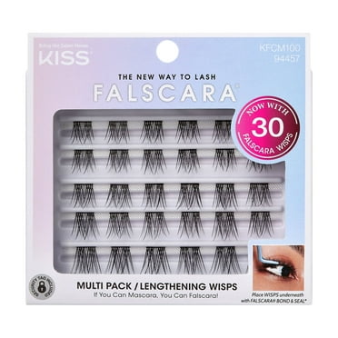 KISS FALSCARA Collection DIY Eyelash Extensions Multipack, Lengthening Wisps, 30 Ct.