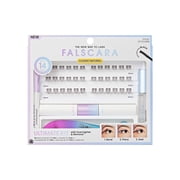 Kiss Falscara False Eyelashes Lash Extension Kit, Lengthening Wisps, 36 Lash Clusters