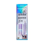 KISS FALSCARA Lite False Eyelash Extensions Bare Essentials Mini Starter Kit, 10 Wisps