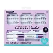 Kiss Falscara Studio Lash Extension Kit, 54 Medium Volume, 8-12mm Lash Clusters - Petite Dainty