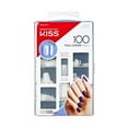 thumbnail image 1 of KISS Full-Cover Active Square Medium Square Press-On Nails with Glue, Clear, 100 Pieces, 1 of 7