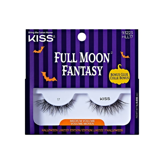 KISS Full Moon Fantasy Decorated, False Eyelashes, Moonlit Magic, 12 mm, 1 Pair
