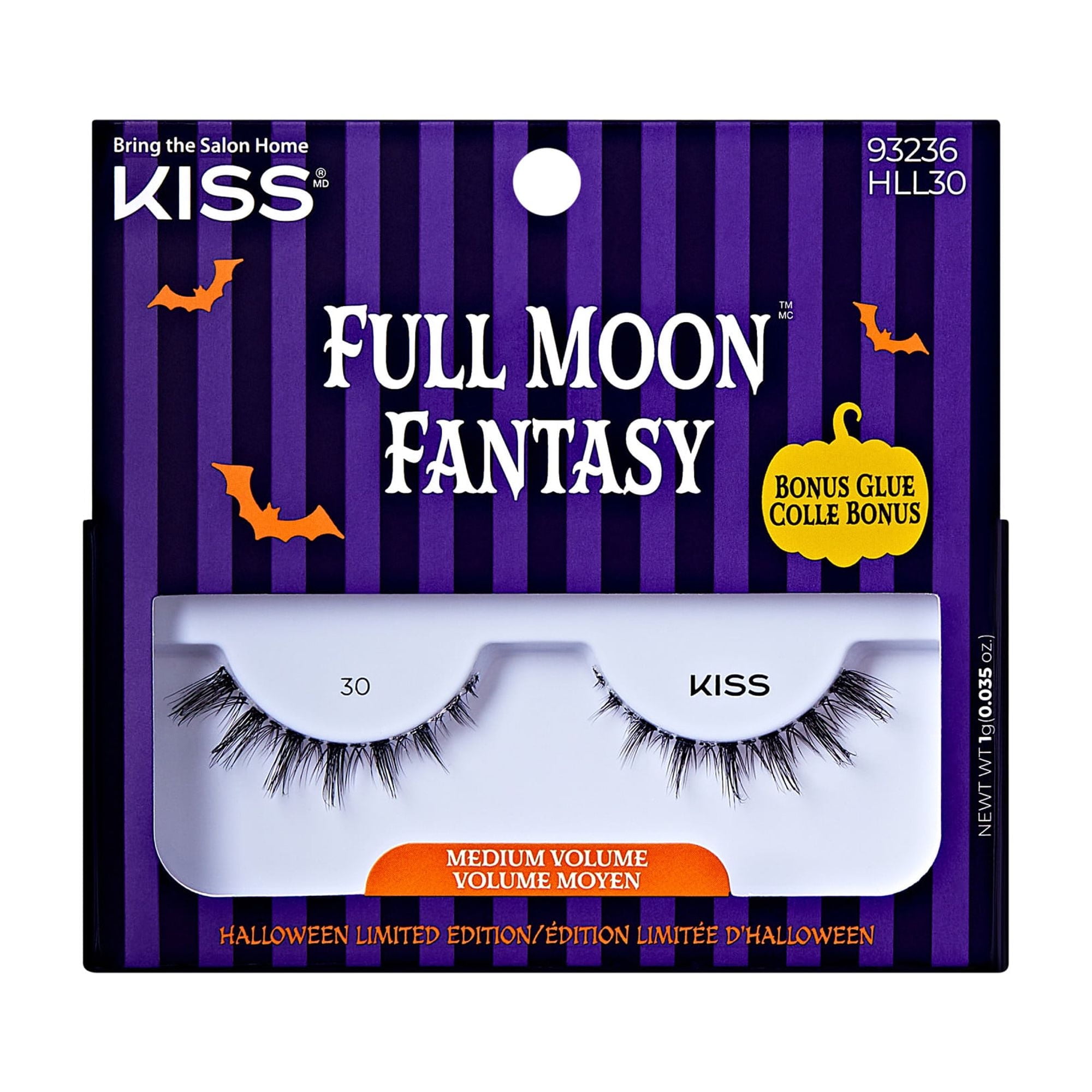 KISS Full Moon Fantasy, False Eyelashes, Gothic Gaze, 12 mm, 1 Pair