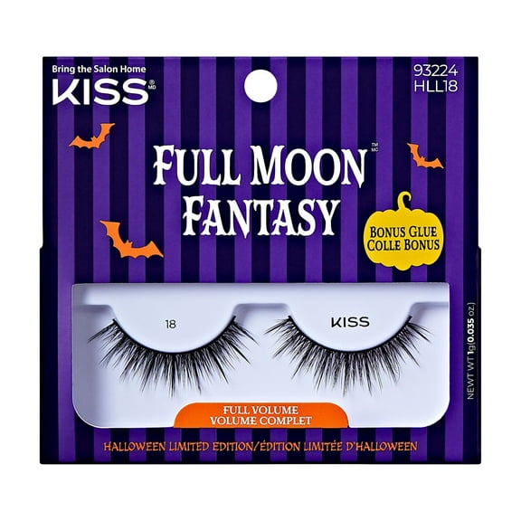 KISS Full Moon Fantasy, False Eyelashes, Wicked Wisps, 12 mm, 1 Pair