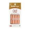 thumbnail image 1 of Ivy Kiss Gold Finger Gel Glam 24 Full Cover Press on Nails - Peach Puff - GC14, 1 of 6