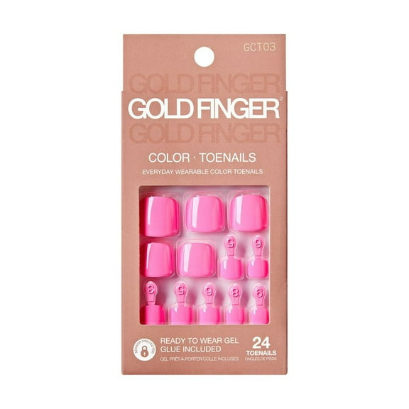 Gold Finger Solid Color Toenails - Blush