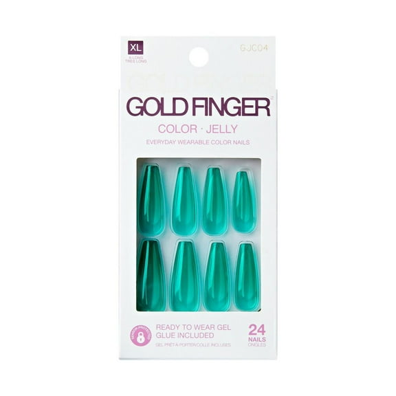 Gold Finger Jelly Color Nails - Green Apple [GJC04]