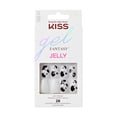 thumbnail image 1 of KISS Gel Fantasy, Press-On Nails, Jelly Jukebox, White, Short Coffin, 28 Count, 1 of 8