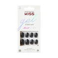 thumbnail image 1 of KISS Gel Fantasy, Press-On Nails, Nail glue included, 'Jelly Queen', Black, Short Size, Oval Shape, Includes 28 Nails, 2g glue, 1 Manicure Stick, 1 Mini File, 1 of 7