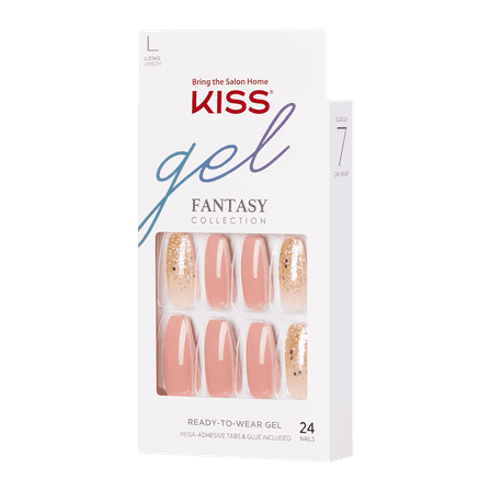 KISS Gel Fantasy Ready-to-Wear Fake Nails, ‘Midnight Sky’, 28 Count