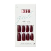 KISS Gel Fantasy Ready-to-Wear Fake Nails, ‘No Pressure’, 28 Count
